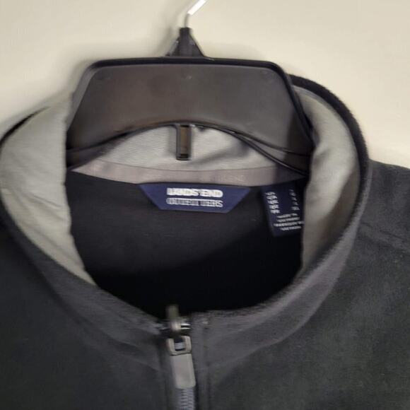 Men's Lands End Fleece Black Fleece Sweater Vest Size Large - Picture 3 of 6